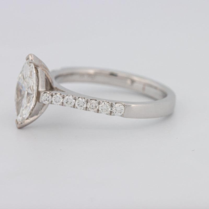 1 CT Marquise Solitaire Pavé Ring - ZIZOV DIAMONDS
