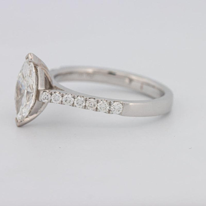1 CT Marquise Solitaire Pavé Ring - ZIZOV DIAMONDS