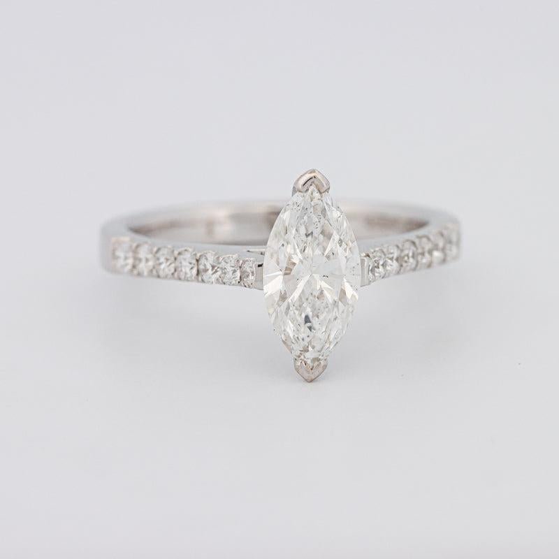 1 CT Marquise Solitaire Pavé Ring - ZIZOV DIAMONDS