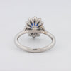 1 CT Oval Blue Sapphire Flower Ring - ZIZOV DIAMONDS