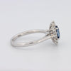 1 CT Oval Blue Sapphire Flower Ring - ZIZOV DIAMONDS