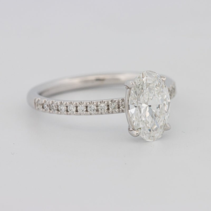 1 CT Oval Cut Solitaire Pavé (LG) - ZIZOV DIAMONDS