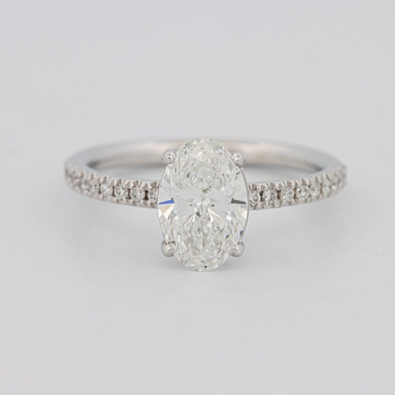 1 CT Oval Cut Solitaire Pavé (LG) - ZIZOV DIAMONDS