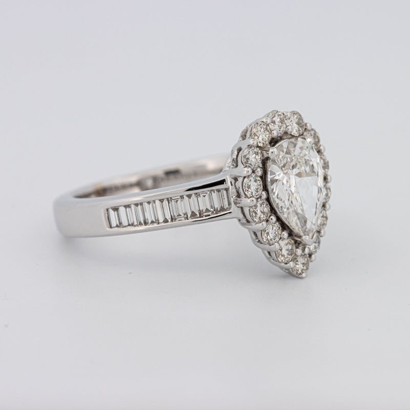 1 CT Pear - shape Halo Solitaire - ZIZOV DIAMONDS
