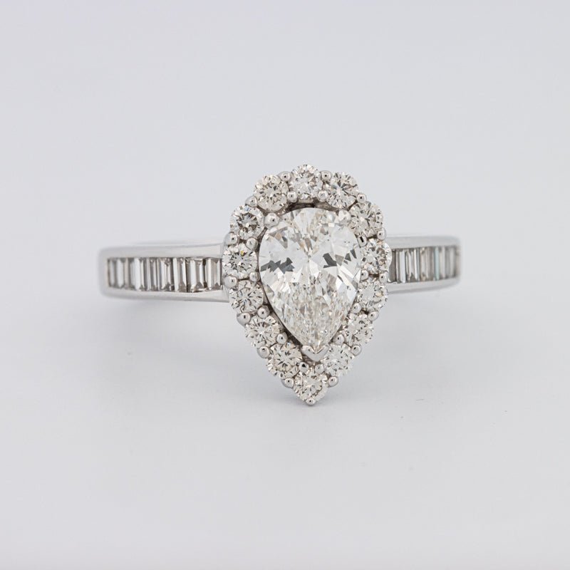 1 CT Pear - shape Halo Solitaire - ZIZOV DIAMONDS