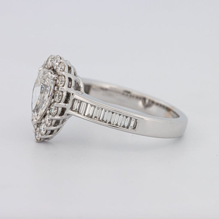 1 CT Pear - shape Halo Solitaire - ZIZOV DIAMONDS