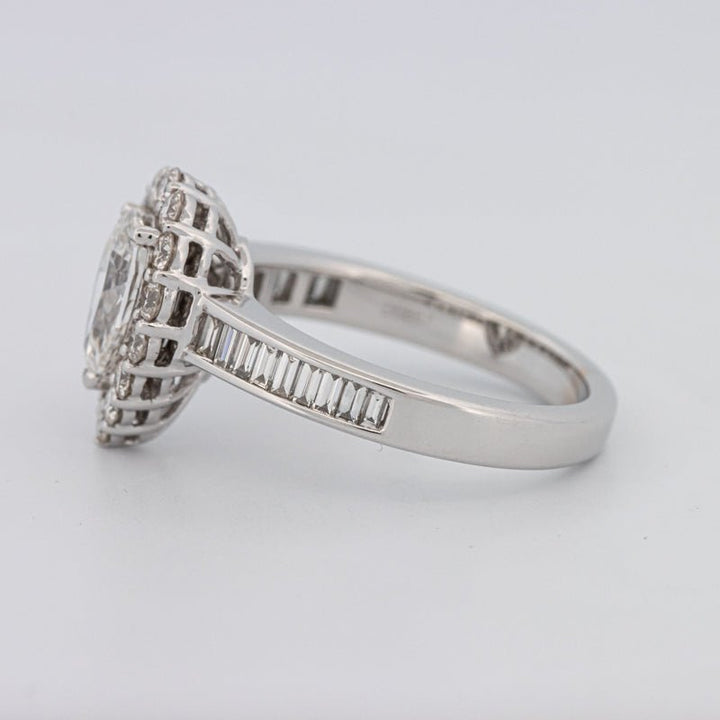 1 CT Pear - shape Halo Solitaire - ZIZOV DIAMONDS