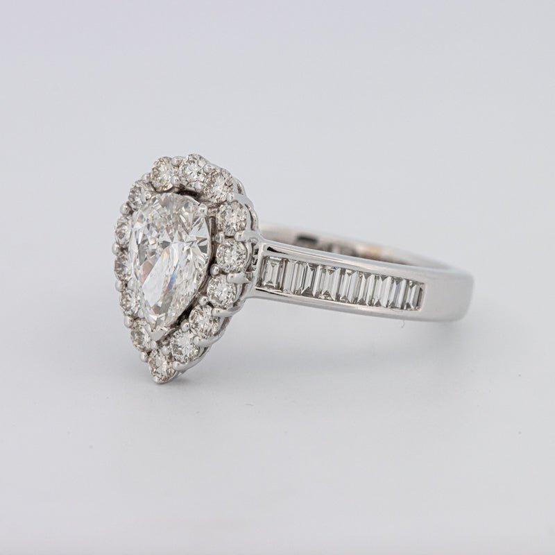 1 CT Pear - shape Halo Solitaire - ZIZOV DIAMONDS