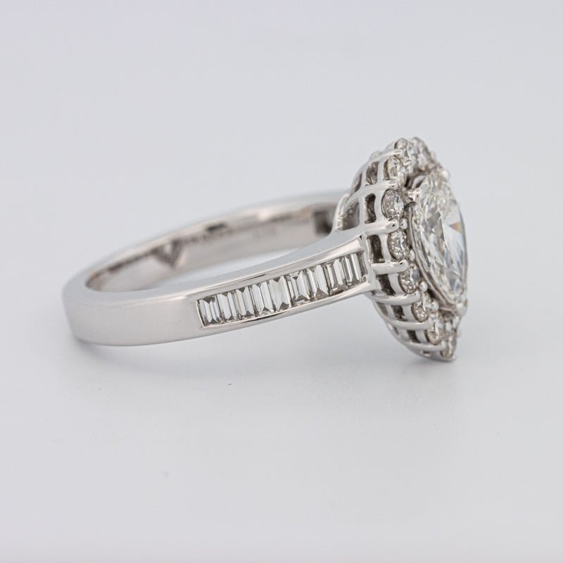 1 CT Pear - shape Halo Solitaire - ZIZOV DIAMONDS