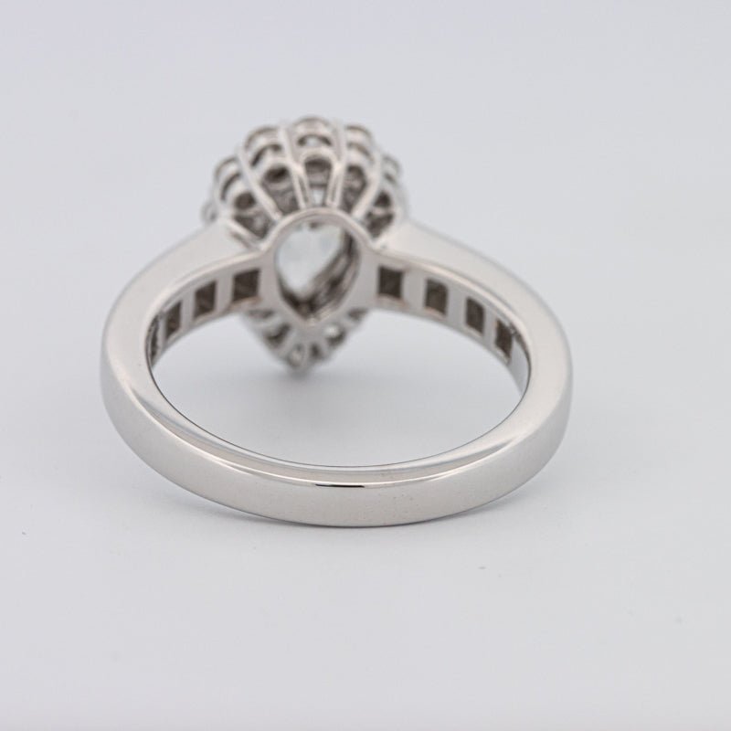 1 CT Pear - shape Halo Solitaire - ZIZOV DIAMONDS