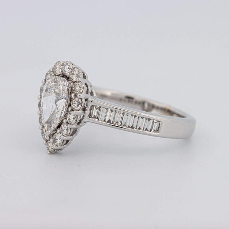 1 CT Pear - shape Halo Solitaire - ZIZOV DIAMONDS