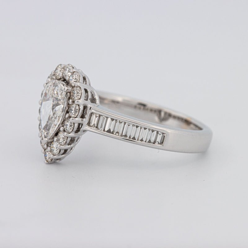 1 CT Pear - shape Halo Solitaire - ZIZOV DIAMONDS