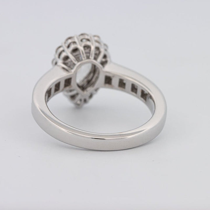 1 CT Pear - shape Halo Solitaire - ZIZOV DIAMONDS