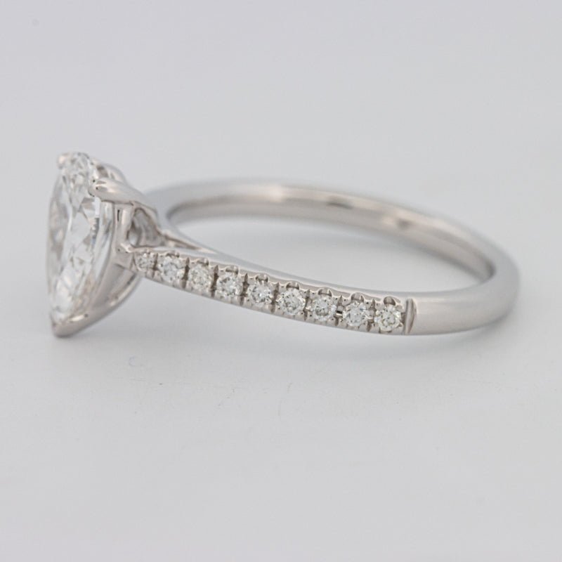 1 CT Pear - shape Pavé Solitaire (LG) - ZIZOV DIAMONDS