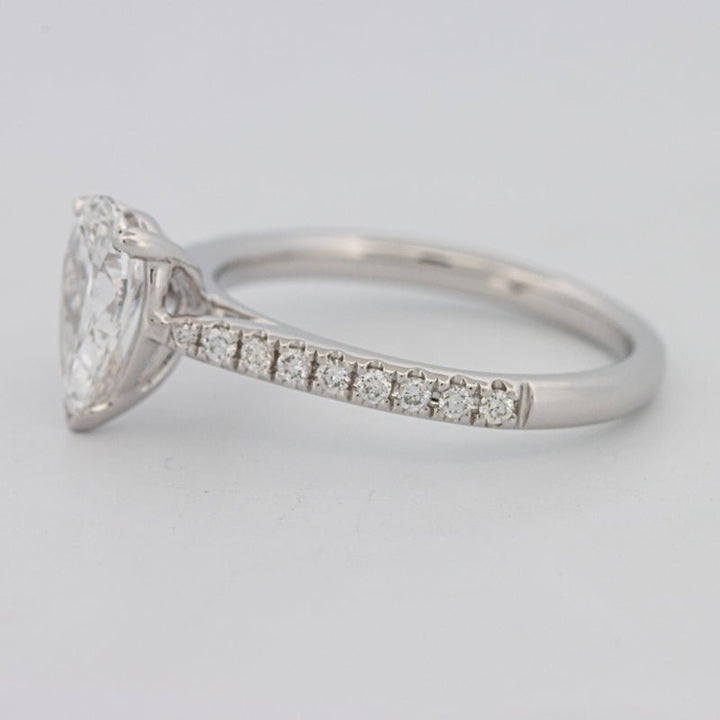1 CT Pear - shape Pavé Solitaire (LG) - ZIZOV DIAMONDS
