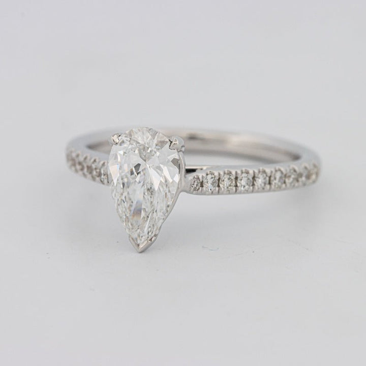 1 CT Pear - shape Pavé Solitaire (LG) - ZIZOV DIAMONDS