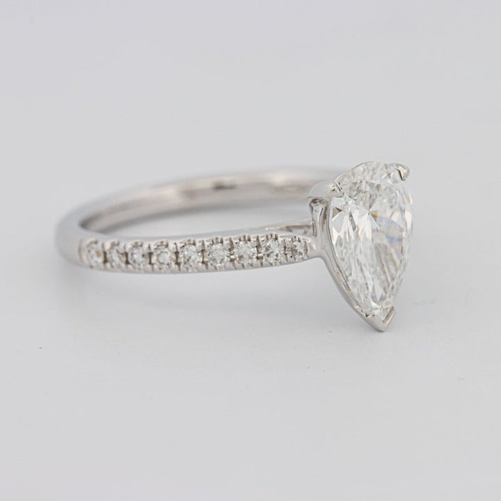 1 CT Pear - shape Pavé Solitaire (LG) - ZIZOV DIAMONDS