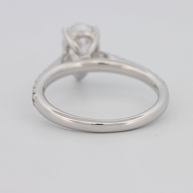 1 CT Pear - shape Pavé Solitaire (LG) - ZIZOV DIAMONDS