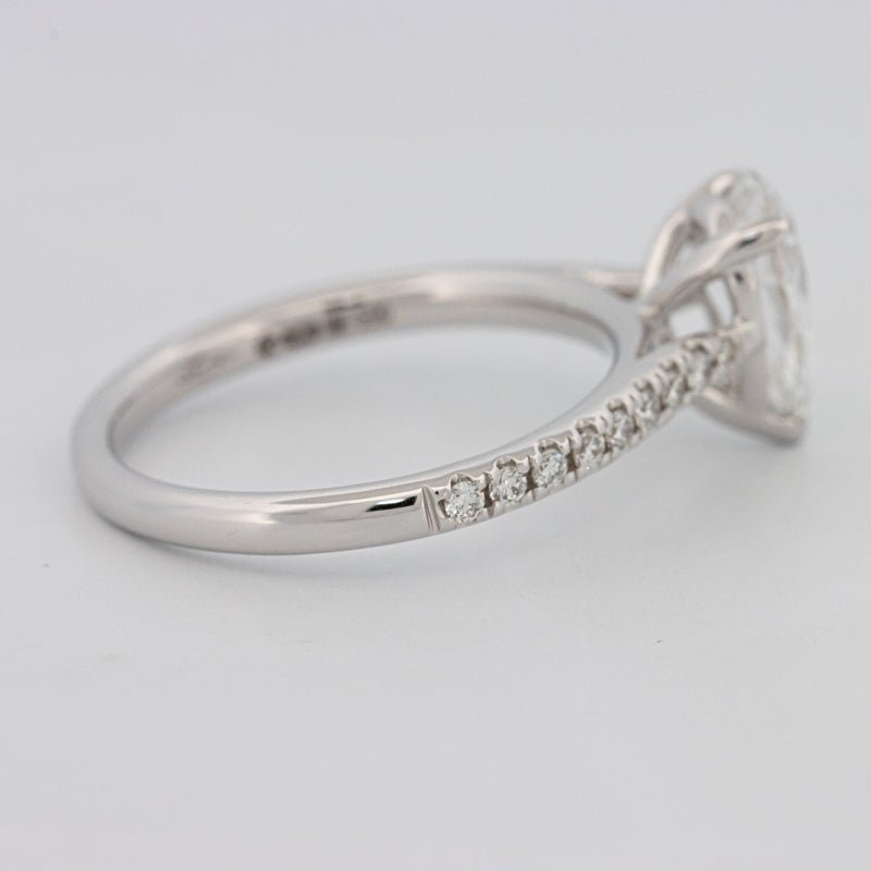 1 CT Pear - shape Pavé Solitaire (LG) - ZIZOV DIAMONDS