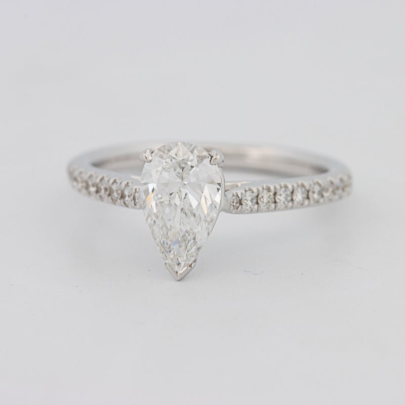 1 CT Pear - shape Pavé Solitaire (LG) - ZIZOV DIAMONDS