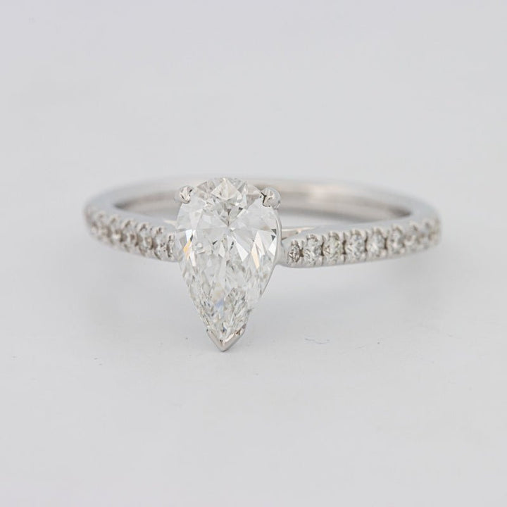 1 CT Pear - shape Pavé Solitaire (LG) - ZIZOV DIAMONDS