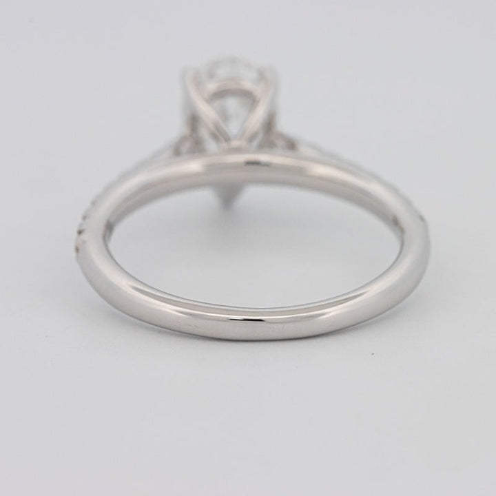 1 CT Pear - shape Pavé Solitaire (LG) - ZIZOV DIAMONDS