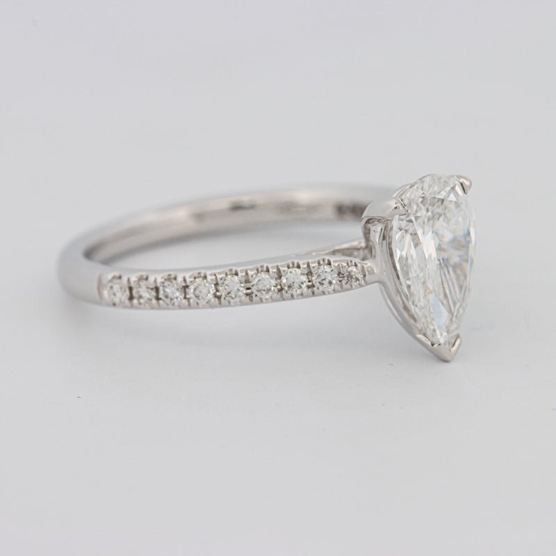 1 CT Pear - shape Pavé Solitaire (LG) - ZIZOV DIAMONDS