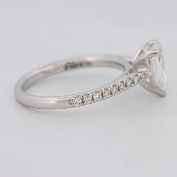 1 CT Pear - shape Pavé Solitaire (LG) - ZIZOV DIAMONDS