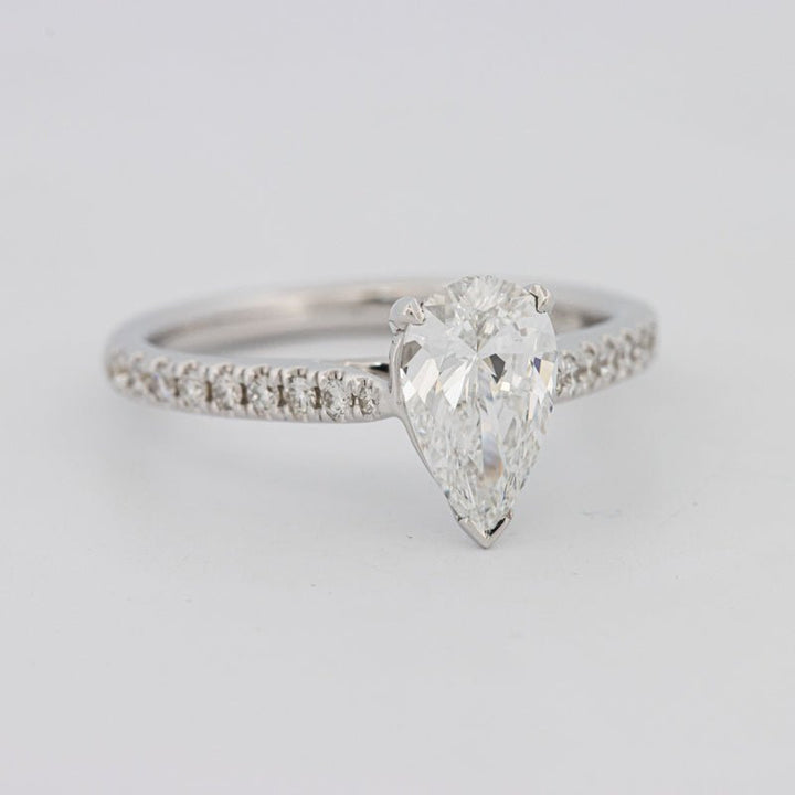 1 CT Pear - shape Pavé Solitaire (LG) - ZIZOV DIAMONDS