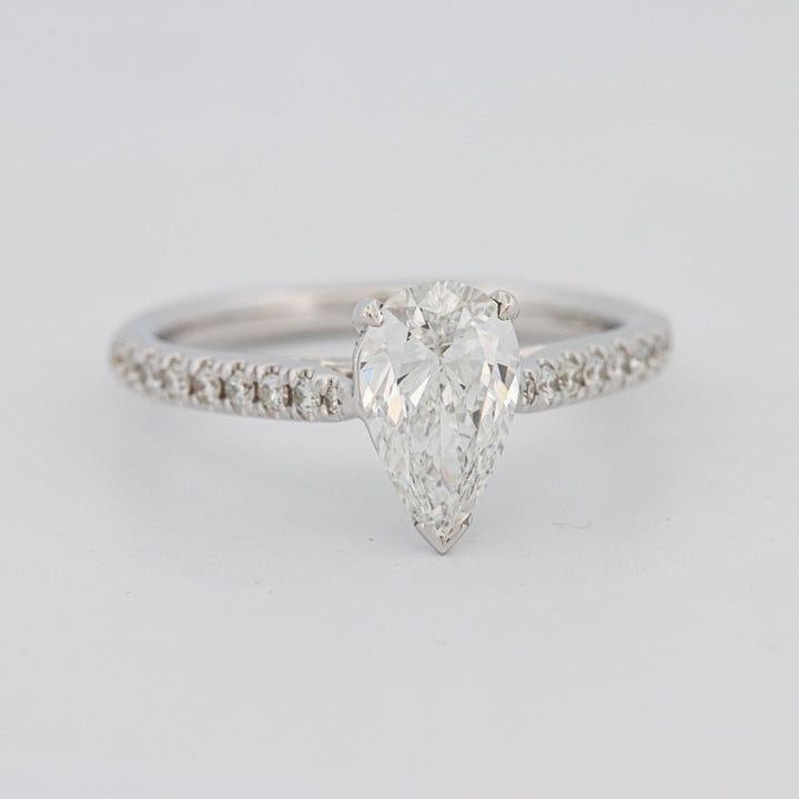 1 CT Pear - shape Pavé Solitaire (LG) - ZIZOV DIAMONDS