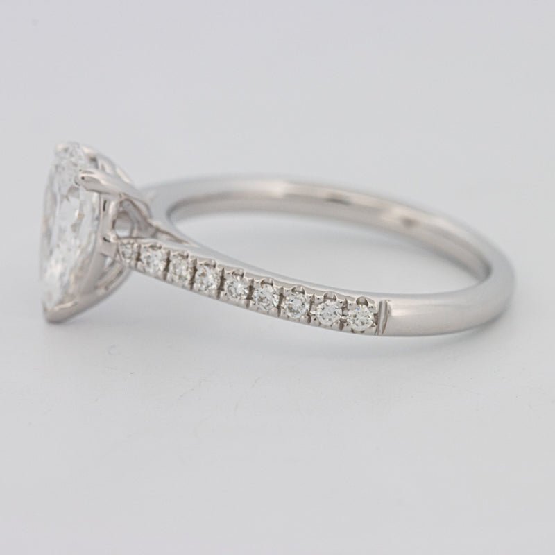 1 CT Pear - shape Pavé Solitaire (LG) - ZIZOV DIAMONDS