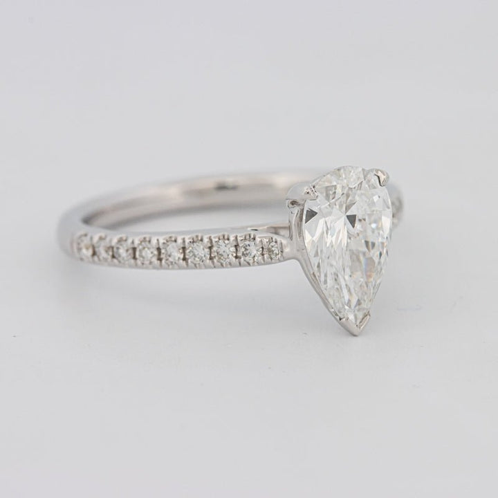 1 CT Pear - shape Pavé Solitaire (LG) - ZIZOV DIAMONDS