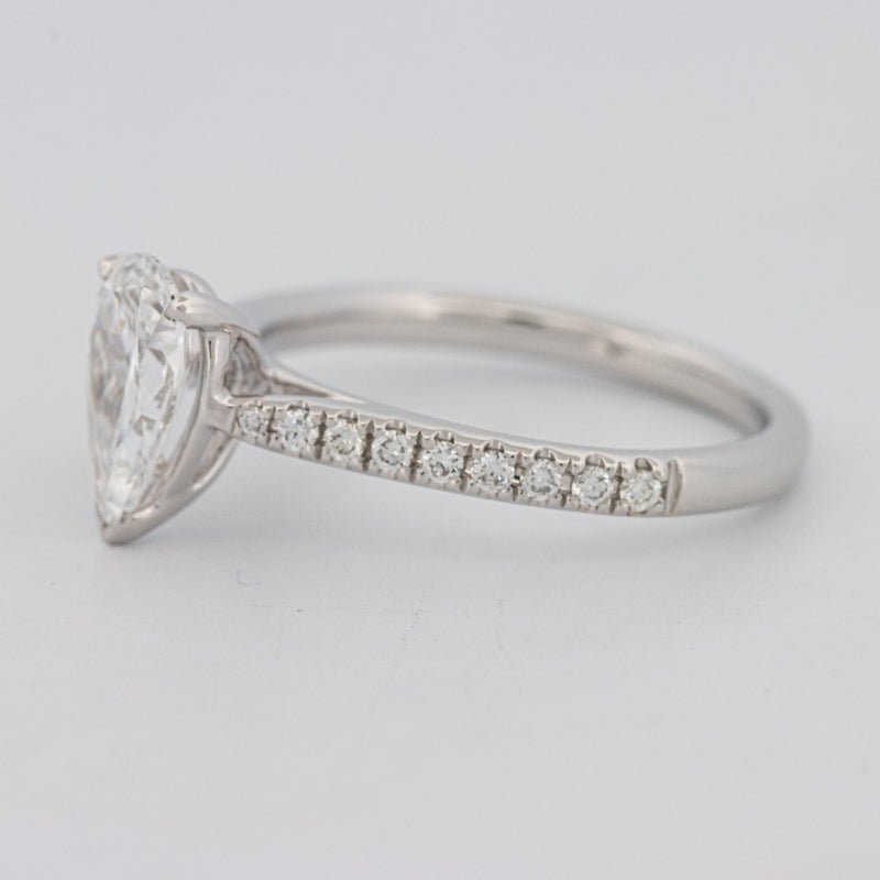 1 CT Pear - shape Pavé Solitaire (LG) - ZIZOV DIAMONDS