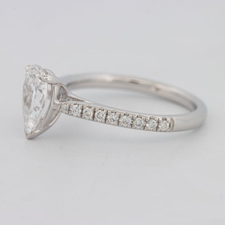 1 CT Pear - shape Pavé Solitaire (LG) - ZIZOV DIAMONDS