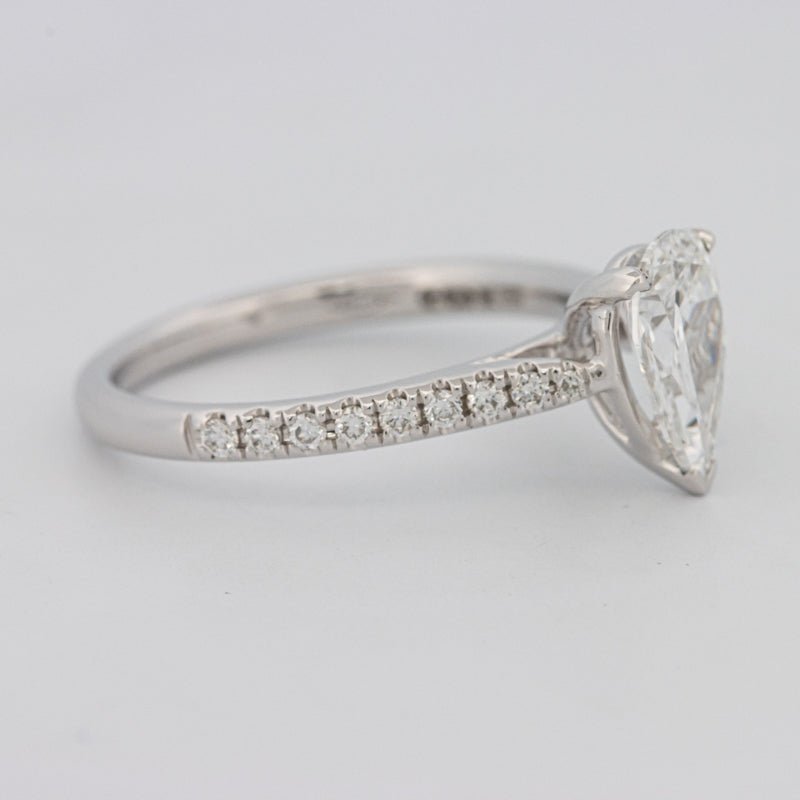 1 CT Pear - shape Pavé Solitaire (LG) - ZIZOV DIAMONDS