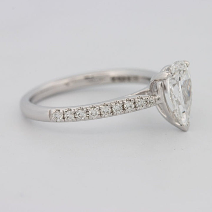 1 CT Pear - shape Pavé Solitaire (LG) - ZIZOV DIAMONDS