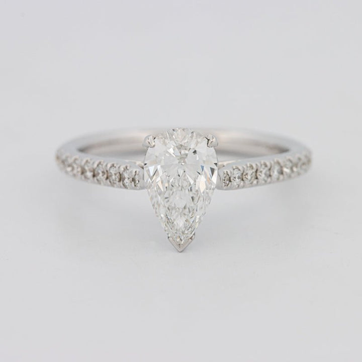 1 CT Pear - shape Pavé Solitaire (LG) - ZIZOV DIAMONDS