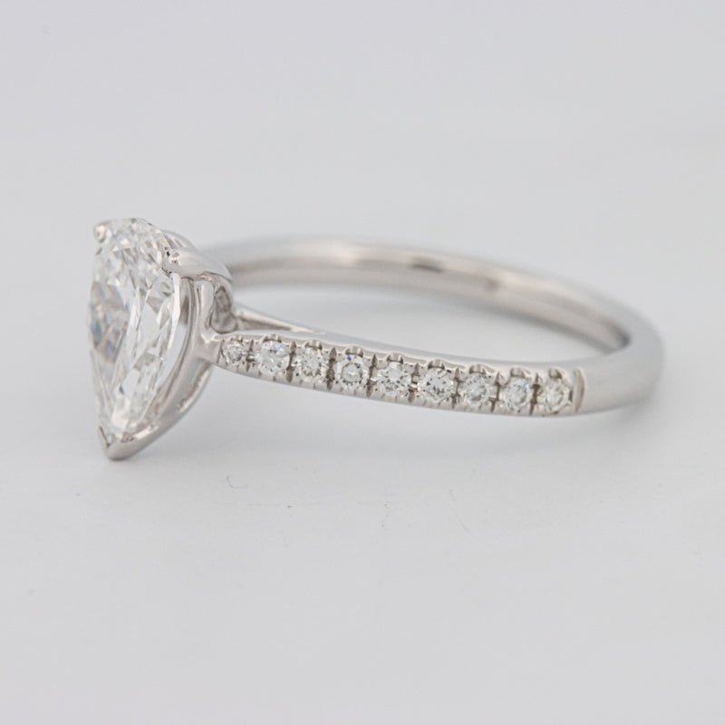 1 CT Pear - shape Pavé Solitaire (LG) - ZIZOV DIAMONDS