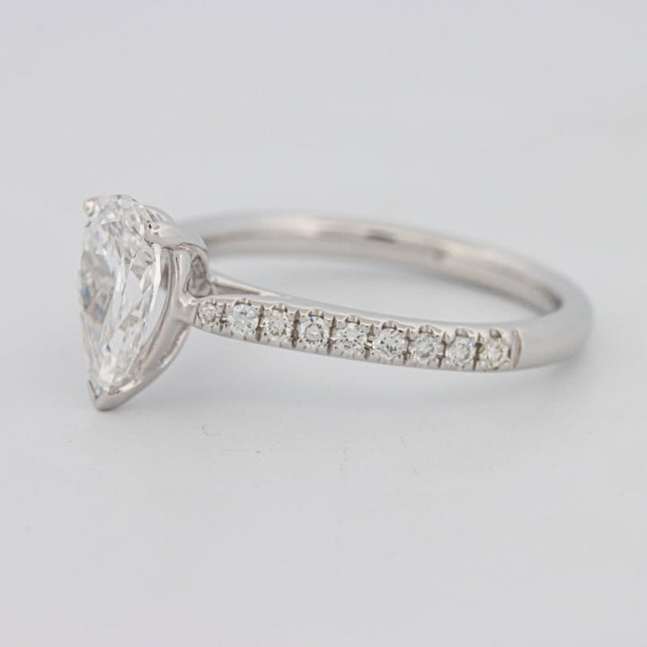 1 CT Pear - shape Pavé Solitaire (LG) - ZIZOV DIAMONDS