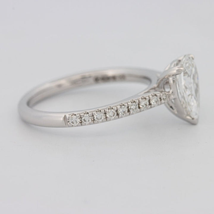 1 CT Pear - shape Pavé Solitaire (LG) - ZIZOV DIAMONDS