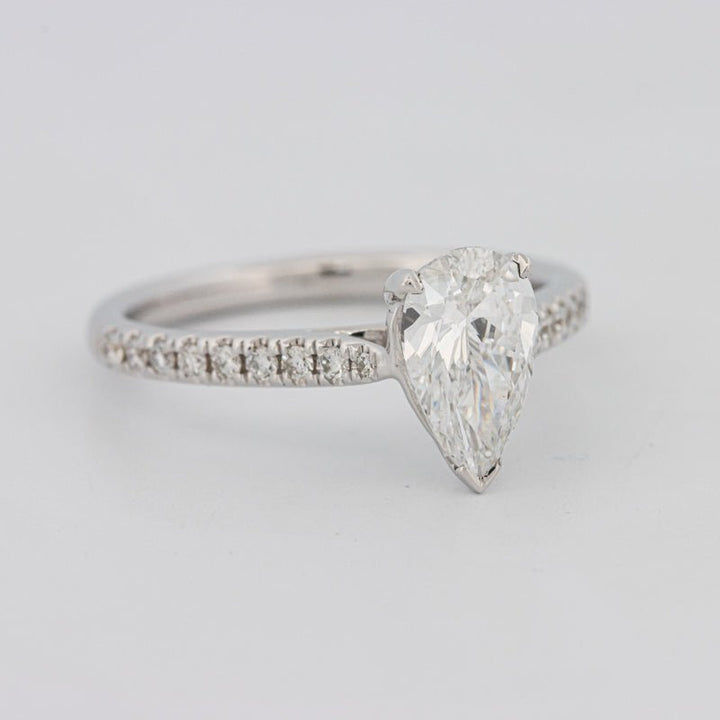 1 CT Pear - shape Pavé Solitaire (LG) - ZIZOV DIAMONDS
