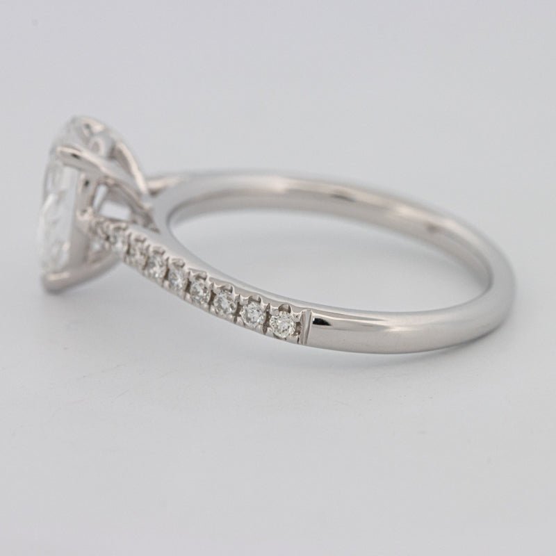 1 CT Pear - shape Pavé Solitaire (LG) - ZIZOV DIAMONDS