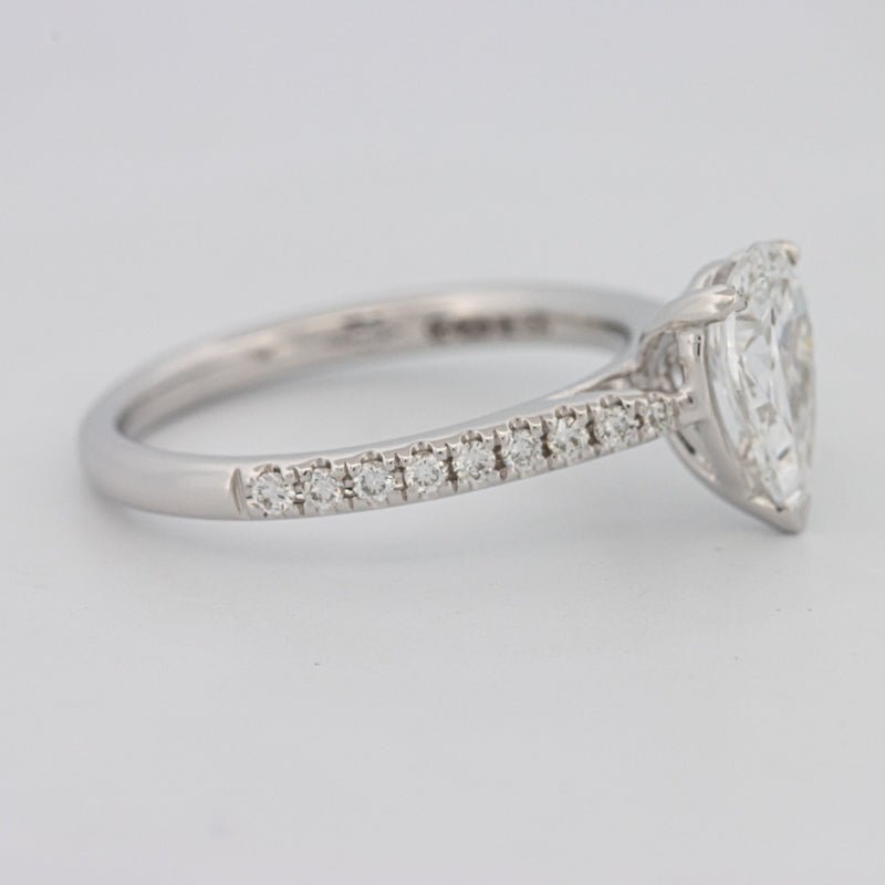 1 CT Pear - shape Pavé Solitaire (LG) - ZIZOV DIAMONDS
