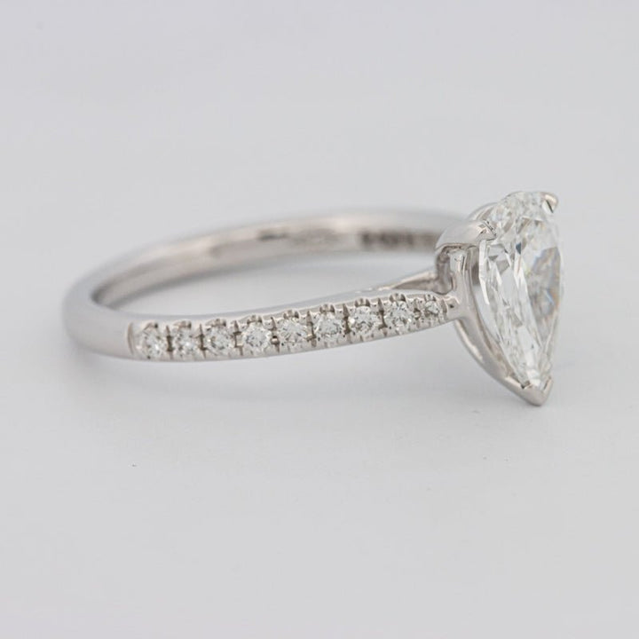 1 CT Pear - shape Pavé Solitaire (LG) - ZIZOV DIAMONDS