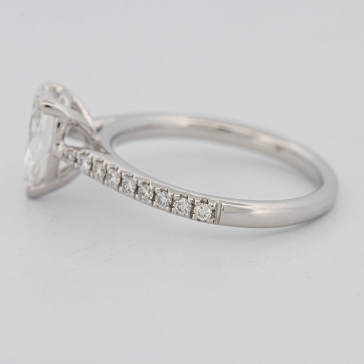 1 CT Pear - shape Pavé Solitaire (LG) - ZIZOV DIAMONDS