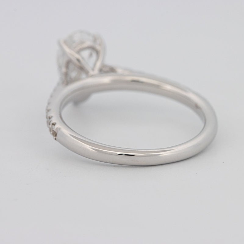 1 CT Pear - shape Pavé Solitaire (LG) - ZIZOV DIAMONDS