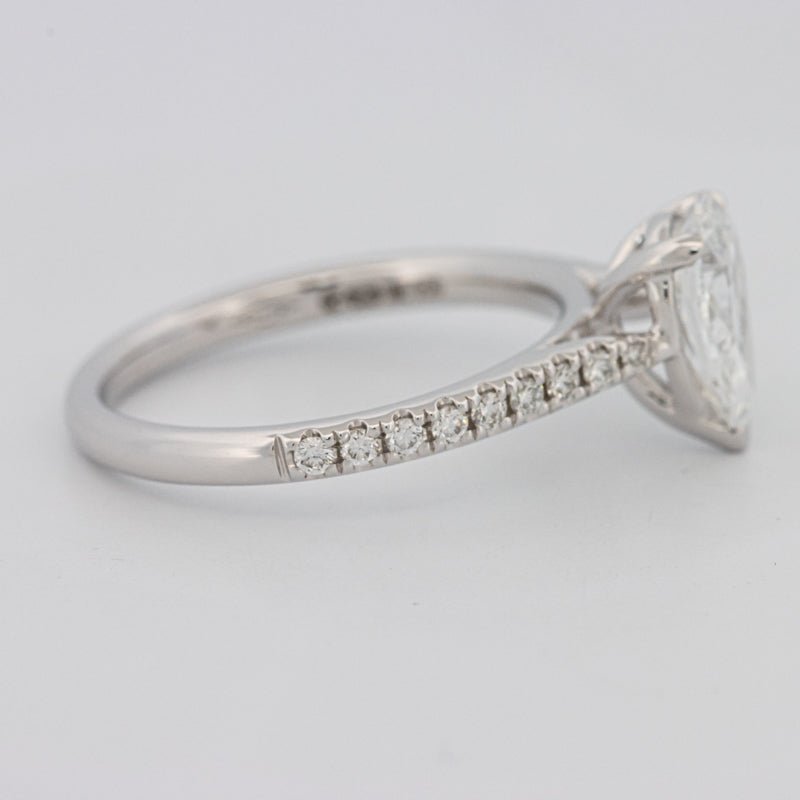 1 CT Pear - shape Pavé Solitaire (LG) - ZIZOV DIAMONDS