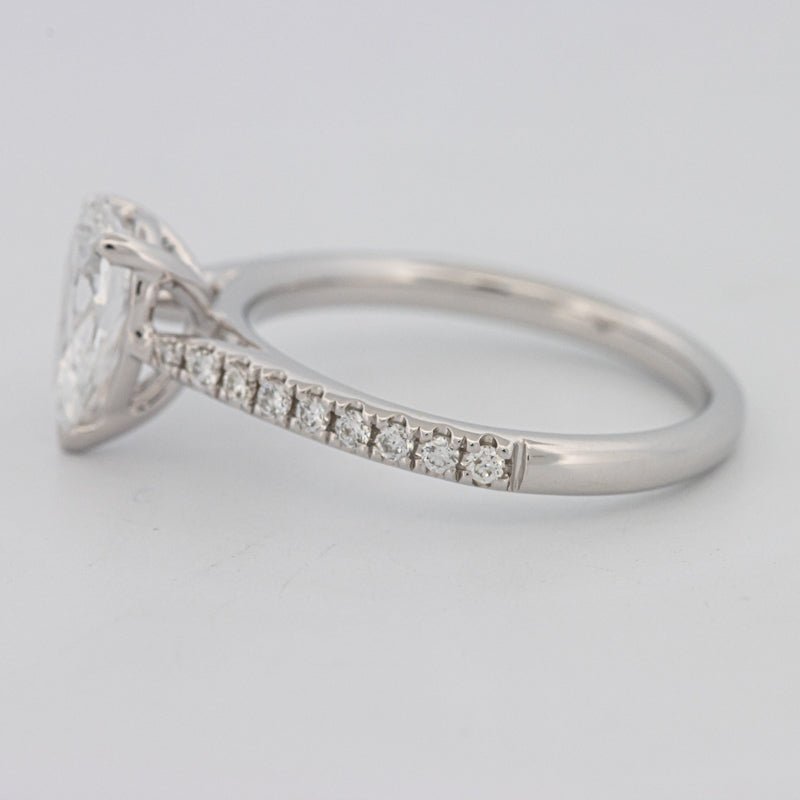 1 CT Pear - shape Pavé Solitaire (LG) - ZIZOV DIAMONDS