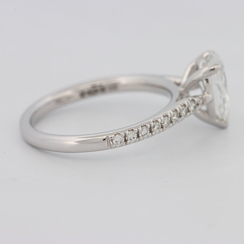 1 CT Pear - shape Pavé Solitaire (LG) - ZIZOV DIAMONDS