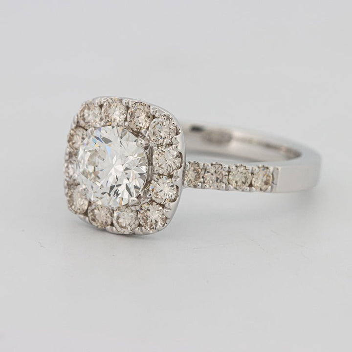 1 CT Round Cut Halo Pavé Solitaire (LG) - ZIZOV DIAMONDS